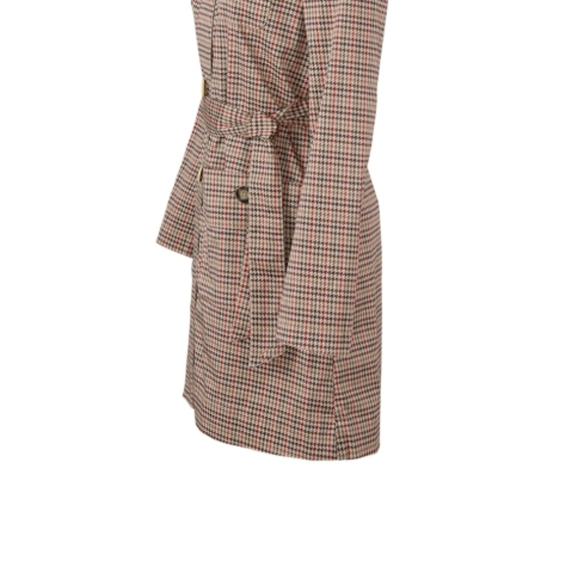 CAbi Houndstooth Trench Coat - Black and Brown - Picture 2 of 3